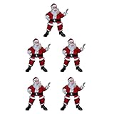 Moginp 5pcs Weihnachtsmann Schalter Aufkleber Spaß Weihnachtsmann Streich Aufkleber Weihnachten Deko Abnehmbare Schalter Aufkleber Wandaufkleber Lichtschalter Fenster Dekor(B)