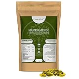 Hanföl 500 Softgel Kapseln - Hochdosiert mit 2000mg Tagesportion - Premium Cannabis Sativa - kaltgepresst & nativ - pflanzliche Omega 3 6-9 + ALA | Großpackung XXL Hanfsamenöl - Made in Germany