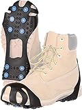 Ultrasport Schuhüberzieher mit Spikes Schuhkrallen für sicheren Halt bei Glätte, Schwarz, L / 38-42