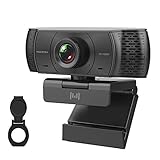 MOERTEK MC920 Streamcam, 1080P Webcam mit Mikrofon für PC, USB Kamera HD Webcam mit Abdeckung, Ideal für Konferenzen,Live Übertragungen und V