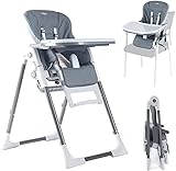 Onasti Baby Hochstuhl, 7 in 1 höhenverstellbar klappbar Hochstühle für Babys, Sitzerhöhung auf einem Erwachsenenstuhl, Ultrakompakter Hochstuhl Kinderheim Baby Esszimmerstuhl, G
