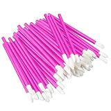 VEGCOO Make Up Lippenstift pinsel, 300 Stück Einweg Lippenpinsel, Schminkpinsel für Perfekt Lippen Makeup (Rose Rot)