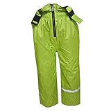 Outburst - Jungen Regenhose mit Latz und Fleece Wasserundurchlässig Matschhose, grün Größe 104