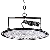 100W LED UFO High Bay Licht,10000LM LED Hallenstrahler LED UFO Industrielampe Scheinwerfer 6500K Kaltweiß Gewerbliche Innenbeleuchtung LED Industriebeleuchtung LED Strahler LED Werkstattlamp
