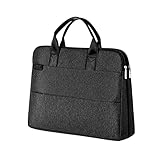 Canvas-Aktentasche,13-Zoll-Laptop-Tasche,mehrschichtige langlebige Dicke Dicke Blaue Männer Büro-Tasche,geeignetes Business-Büro Bürotasche (Color : Black, Größe : 13 inch)