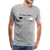 Spreadshirt Border Collie Schaf Bis Einer Heult Männer Premium T-Shirt, 5XL, G