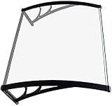 vordächer vorzelte für Haustür Polycarbonat-Türüberdachung, Außenmarkise, Regenschutz, Fenster, Garten, Veranda, Markise, Mit Halterung Aus Aluminiumlegierung (Color : Clear, Size : 60X120cm)