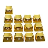 SLFDXDP Keycaps Metall CNC Aluminiumschalter-Profil KYECAP ESC WASD. Pfeiltasten for mechanische Tastaturschalter Keycap for Gk61 gk64 (Color : 36 EU)