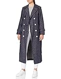 Amazon-Marke: find. Damen Trenchcoat aus Denim, Blau (Navy), 38, Label: M