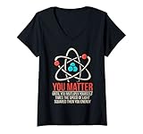 Damen Naturwissenschaftler Geek Physiker Nerd Lustiges Physik T-Shirt mit V