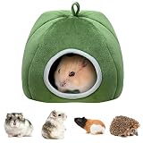 Meerschweinchen-Bett Meerschweinchen Haus Kleintier-Winterhaus Warmes Haustierbett für Meerschweinchen Schlafhöhle,Hamster,Eichhörnchen,Chinchillas,kleine Kaninchen und andere Kleintiere (Grün)
