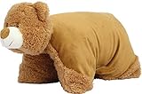 Kuschelkissen Bruno der Bär - Plüschtier 2 in 1 Kuscheltier XXL und Kissen - Kopfkissen in Tierform für Kinder und Erwachsene - Tierkissen Kinderkissen Geschenk für Junge, Mädchen oder Baby