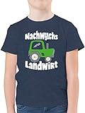 Statement Sprüche Kinder - Nachwuchs Landwirt weiß - 104 (3/4 Jahre) - Dunkelblau Meliert - Nachwuchs Landwirt - F130K - Kinder Tshirts und T-Shirt für Jung