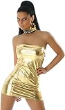 Unbekannt Bandeau Minikleid Kleid Leder-Latex-Look Gr. 34-38 G