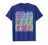 Rolling Stones Official Steel Wheels 1989 Tour Blue T-S