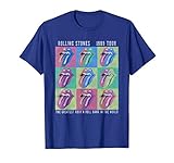 Rolling Stones Official Steel Wheels 1989 Tour Blue T-S