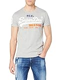 Superdry Herren Vintage Logo Tri Tee T-Shirt, Grau (Montana Grey Grit VY8), M
