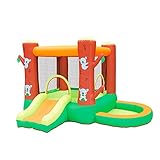 DBOATB Aufblasbare Hüpfburg Aufblasbare Schloss-Wasserrutsche Kleines Trampolin Outdoor-Vergnügungsgeräte-Wasserpark für Hof-Spielplatz (Color : Orange, Size : 290x280x195cm) (Orange 290x280