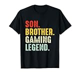 Sohn-Bruder-Gaming-Legende Lustiges Gaming-Design T-S