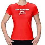 T-Shirt Ich hab Mich entschieden, ich sag: Vielleicht! Party 15 Farben XS-3XL Witz Spaß Funshirt lustige Sprüche Entscheidung Geschenk, Farbe:rot - Logo Weiss, Größe:XL