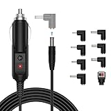 BERLS 12 V Universal-Kfz-Ladegerät, Netzadapter, Kabel Stecker auf DC 5,5 mm x 2,1 mm, mit 8 Anschlüssen, kompatibel mit LED/LCD, Satelliten-Navigation, Fernseher, CCTV-Kamera, Lautsp