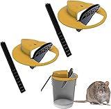 Flip N Slide Bucket Deckel Mouse Trap Kit - Humaner Mausefallenverschluss - Mausefallen-Eimer mit Rampenkompatiblem 5-Gallonen-Eimer - Mausefallen No See Kill für Drinnen und Draußen (Color : 2pcs)