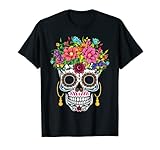 Blume Sugar Skull Souls Day Muertos Day Of Dead Halloween T-S