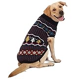 Hundepullover, klassischer Schneeflocken-Pullover, Rollkragen, warme Strickware, Haustier-Winterkleidung für mittelgroße bis große H