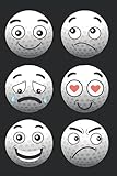 Golf Comic Faces: 6' x 9' Inches Notebook 130 Lined Pages Diary / Journal Use As A Diary Journal Or Planner Golf Coach Playbook To Write The Golf Court Strategy