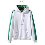 DaDuo Hoodie Herren Langarm Farbkontrast Spleißen Sweatshirt Herren Mode Lässig Paar-Outfit Moderner Straßenmode Pullover Herren Komfortabel Einfachheit Kapuzenpullover H