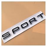 SAQin Luxury SCV6 SDV6 SDV8 Si4 Bar Badge Auto Styling Kofferraum Aufkleber Sport Emblem Fit für Land Range Rover SV Autobiography Discovery HSE (Sport Schwarz Silber)