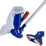 GSTgp Pool Jet Vac Staubsauge mit Reinigungsnetz，Pool Reinigungsset Kescher, tragbarem Poolstaubsauger, für Schwimmbad, Teich, Spas， Fischteich, Wasserpark