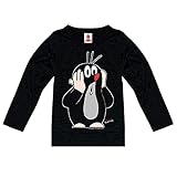 Logoshirt®️Der kleine Maulwurf Oh Oh Langarmshirt Print für Kinder I Motiv-Shirt langärmlig Rundhalskragen I Lizenziertes Originaldesign I Logo-Print langlebig & hochwertig I Baumwolle, Größe 128