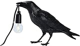 Crow Creative Lichter, LED Modern Art Deco Dekor Vogel, verwendet für Schlafzimmer Bett, Arbeitszimmer, Studentenwohnheim, Einkaufszentren und andere dekorative Häuser (Schwarz, Stehende Haltung)