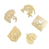 VALICLUD 5Pcs Ägyptischer Brosche Pin Brust Pin Goldene Revers Pin Corsage Pullover Schal Schal Schnalle für Frau Mädchen Tuch Schmuck