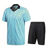adidas Fußball Referee 18 Schiedsrichter Trikotset Trikot Shorts Herren hellblau Gr S