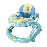 FBDGNG Baby Walker – mit Rädern, Multifunktions-Anti-Roll-Lenker, für Kinder, One-Touch, faltbar, zum Fahren, verstellbar, 3. Gang, B