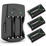 Smatree Xbox Series X/Series S Controller Akku, Akku für Xbox One/Xbox One Elite/Xbox One S/Xbox One X/Xbox Series X/Xbox Series S Wireless Kon Troller, NI-MH Akku Dual Kanal Ladeg