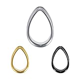 COOEAR Messgeräte Ohren Stecker und Tunnel Doppelte ausgestellte Ohrringe Upgrade Tear Drop Piercing 1 Paar Geschenkverpackungstragen 8mm bis 25