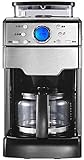 Kaffeevollautomat Home mit Ein-Knopf, Edelstahl programmierbare Stummschaltung, abnehmbarer Filter und Trichter, für Zuhause und Bü