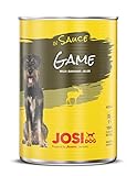 JosiDog Game in Sauce (12 x 415 g) | Nassfutter in Sauce mit Wild| für ausgewachsene Hunde | Hundefutter | powered by JOSER