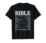 Christliche Bibelverse Notfall-Hotline Shirt T-S