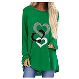 HHOP Oversize Bluse Damen Sommerblusen Tunika Damen Oversized Tshirt Damen Vintage Damen Sweatshirt Langarm leinenhemd Damen Sommer Pullover Damen Langarmshirt v Ausschnitt D
