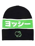 Nintendo Super Mario Bros. Unisex Yoshi Japanese Outline Cuffless Beanie-Mtze, Schwarz, One S