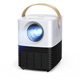 Mini-Beamer (2022 aktualisiert) 1080P Full HD Nativ, Trapezkorrektur ±50°, 120 Zoll Bildschirm für Heimkino, Unterstützung HDMI/USB/AV/AUX Kompatibel mit Smartphone/PC/PS5/TV Stick