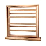 TIANYIA HEZB Holzohrring-Stand-Display-Rack 6-Tier-Ohrstecker-Halter, rotierender Schmuck org