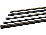 Türbodendichtung aus Aluminium mit Gummidichtung oder Bürstendichtung in 6 Farben zum Schrauben oder Kleben auswählbar (Bürstendichtung mit Klebeband, Braun)
