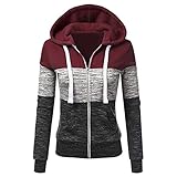 Pullover Damen schwarz, Hoodie Damen Rollkragenpullover Langarm Gestreifter Hoodie Damen Hoodie Reißverschluss Einfarbig Hoodie Pullover Mit Taschen Sweatshirt Mit Kordelzug Hoodie Locker Herb