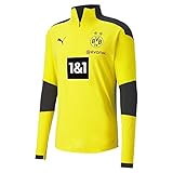 PUMA Herren BVB Training 1/4 Zip Top T-Shirt, Cyber Yellow Black, L