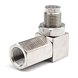 RUIZHI Auto O2 Sauerstoffsensor Extender 90 Grad M18*1,5 Oxygen Sensor Spacer Bung Adapter für Fahrzeuge Abgasanlag